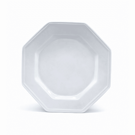 Prato de Sobremesa 20cm Prisma Branco Porcelana Schmidt