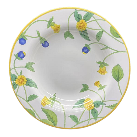Prato Fundo Silvestre 25cm Sopa Cerâmica Floral Alleanza