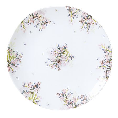 Prato de Sobremesa Fogli 19cm Porcelana Tramontina
