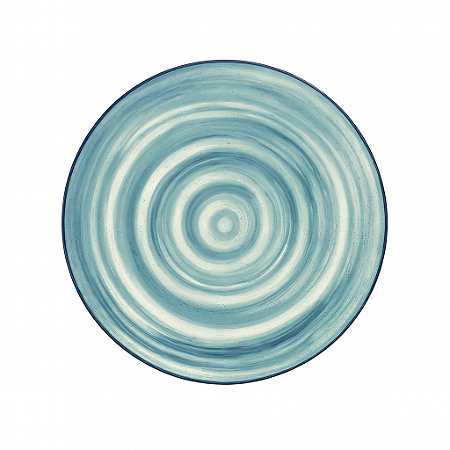 Prato De Sobremesa  Cerâmica 20cm Unni Oceânica Oxford Oceânico