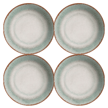Jogo de Prato Raso Jantar Refeição 29cm Kit 4 Pçs  Durban Rustico
