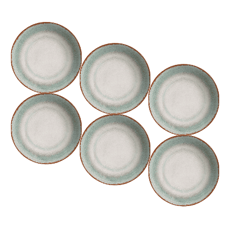 Jogo de Prato Raso Jantar Refeição 29cm Kit 6 Pçs Durban Rustico