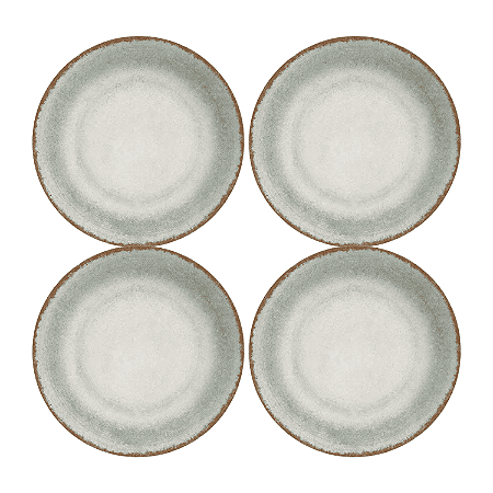 Jogo de Prato Fundo 25cm Kit 4 Pçs Sopa Durban Alleanza Rustico