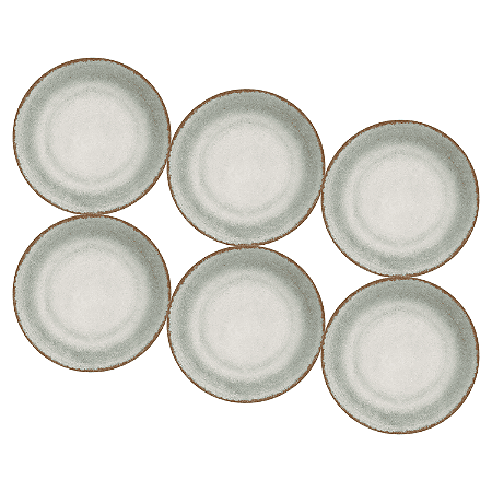 Jogo de Prato Fundo 25cm Kit 6 Pçs Sopa Durban Alleanza Rustico