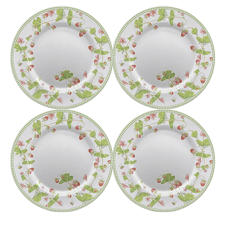 Jogo de Prato Raso Jantar Refeição 29cm Kit 4 Peças Picnic