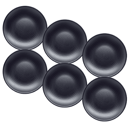 Jogo de Pratos Fundo Kit 6 Peças 25cm Alleanza Coup Ébano Cerâmica