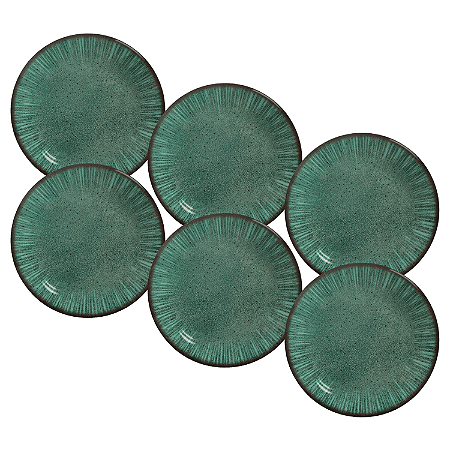 Jogo de Pratos Rasos Kit 6 Peças 29cm Alleanza Tunísia Cerâmica