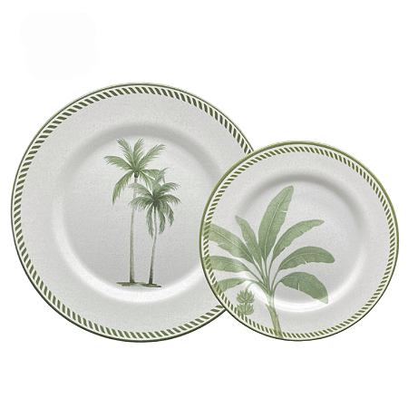 Aparelho de Jantar Jogo Pratos Kit 12 Peças Caraiva Acetinado Cerâmica