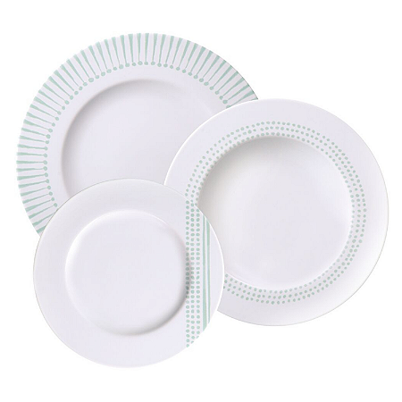 Aparelho de Jantar Jogo Pratos Kit 18 Peças Monocroma Cerâmica Tramontina