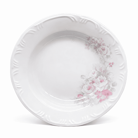 Prato Fundo 23cm Sopa  Refeição Porcelana Decorada Eterna Schmidt