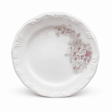 Prato de Sobremesa 20cm Eterna Porcelana Decorada Schmidt