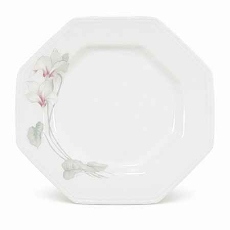 Prato Raso Jantar Refeição 28cm Encanto Porcelana Decorada Schmidt
