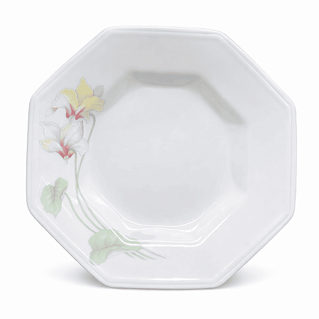 Prato Fundo Jantar Sopa 24cm Encanto Porcelana Decorada Schmidt