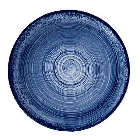 Prato Raso Jantar 27cm Esfera Azul Porcelana Decorada Schmidt