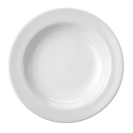 Prato Fundo Sopa 23cm Branco Cilindrica Porcelana Schmidt