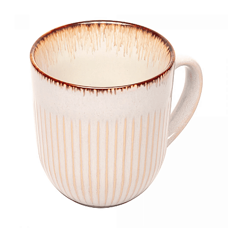 Caneca de Cerâmica Linear 380ml para Café Chá e Cappuccino Lyor