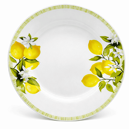 Prato Raso Jantar Refeição 24cm Siciliano Cerâmica Lyor