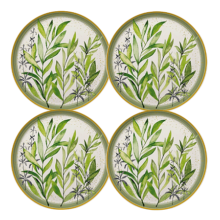 Jogo de Pratos Rasos Kit 4 Peças 27,5cm Siena Salgueira Cerâmica Florarte