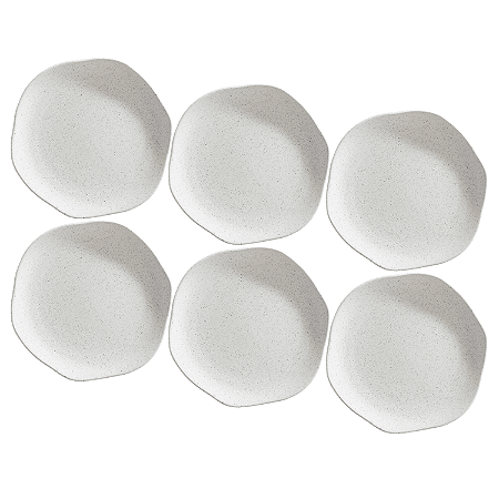 Jogo de Pratos Rasos Kit 4 Peças Órion 26cm Cerâmica Off White Florarte