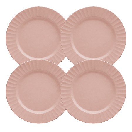 Jogo de Pratos Rasos Kit 4 Peças Gerbera 27cm Melamina Lyor