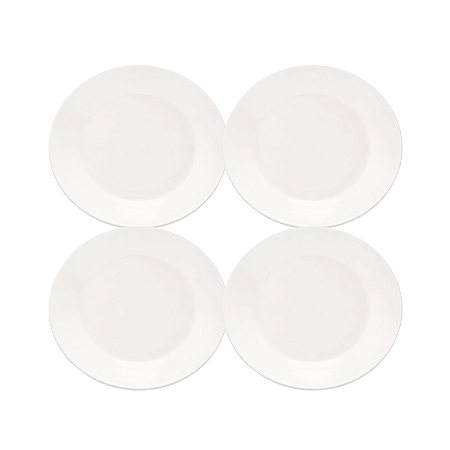 Jogo de Pratos de Sobremesa Kit 4 Peças Clean 20,5cm Porcelana Lyor