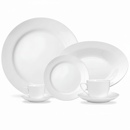 Aparelho de Jantar Completo Kit 20 Peças Clean Porcelana Lyor