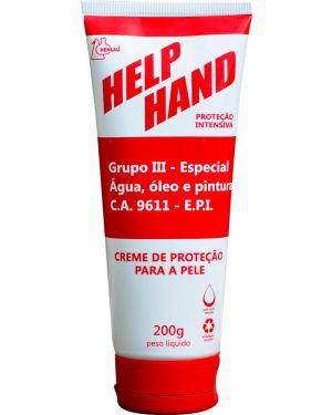 Creme Proteção Grupo 3 Bisnaga Help Hand Vermelho Henlau 200G Ca 9611 (1 Unid)