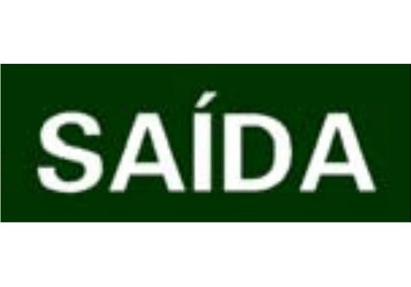 Placa Fotoluminescente S12 30X15 Ind De Saida