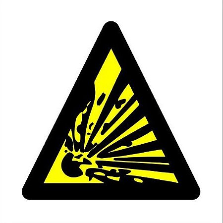 Placa Fotoluminescente A3 30X30 Risco De Explosao