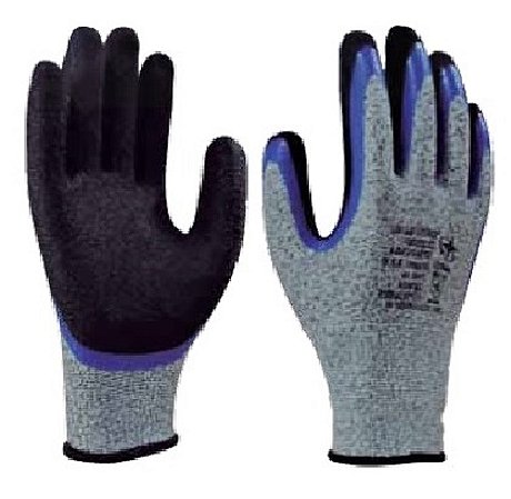 Luva Alg Revest Latex Nit Pt/Az M/08 Ss1007 R.M.4544D