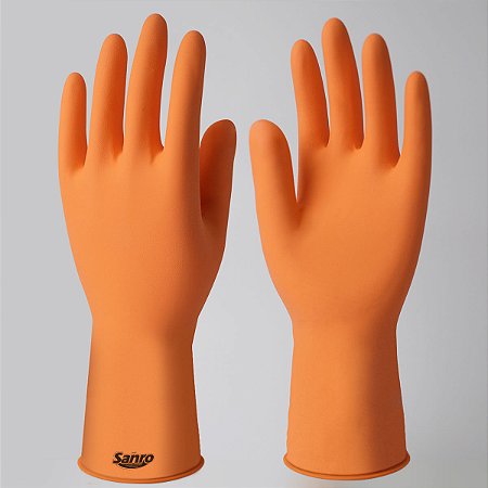Luva Latex C/F Pal/Dd Ad Lara Esp 0,53Mm M  Plus R.Q.Mt11Bc - Ca 6110 - Sanro