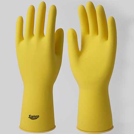 Luva Latex C/F Pal/Dd Ad Ama G Esp 0,60Mm - Ca40044 - Sanro