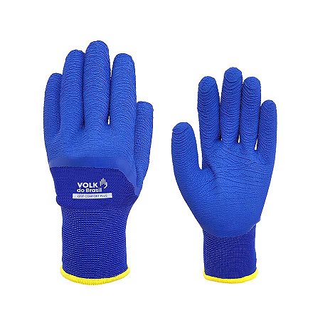 Luva Alg Revest Latex Corr Ad Azl M/08 Grip Confort Plus R.M.2131X - Ca 41118  - Volk