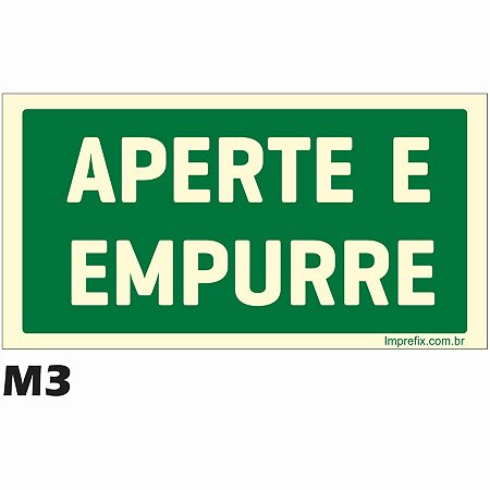 Placa Fotoluminescente M3 30X15 -  Sem Ca - Extinpar