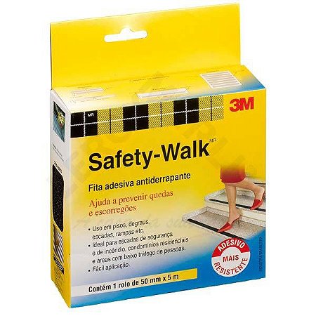 Fita Antiderrapante Pta 50Mmx5M Safety Walk -  Sem Ca - 3M