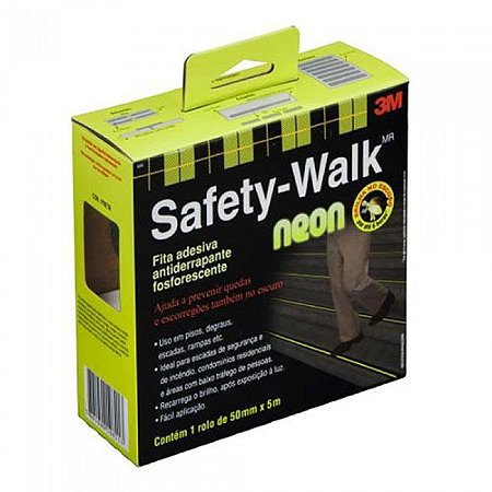 Fita Antiderrapante Fosfosrecente 50Mmx5M Safety Walk -  Sem Ca - 3M