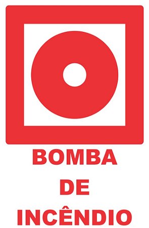 Placa Fotoluminescente E3 25X12 Bomba De Incendio -  Sem Ca - Extinpar