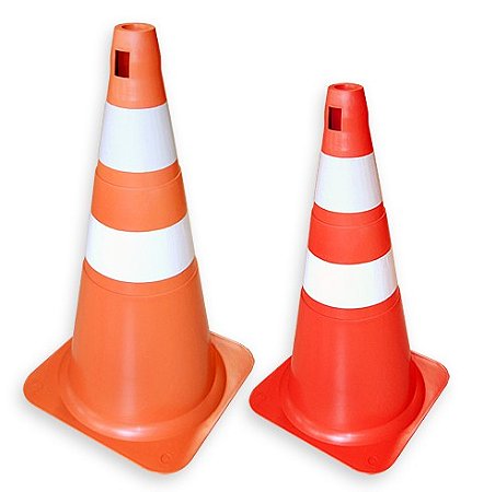 Cone De Sinal Rig Lara/Bco 75Cm - Sem Ca - Plastcor