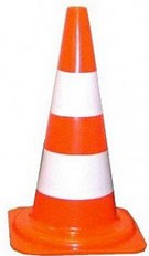 Cone De Sinal Semi Flex Lara/Bco 75Cm - Sem Ca - Plastcor