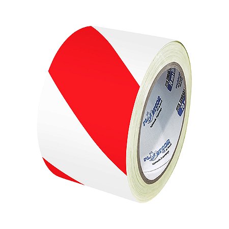 Fita P/ Demarcacao Zebrada Verm/Bco 48Mmx30M -Sem Ca - Plastcor