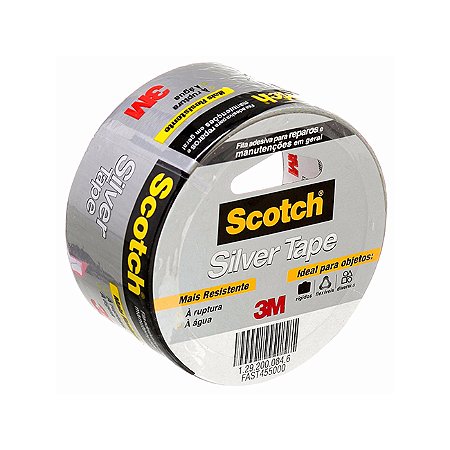 Fita Adesiva Prata 45Mmx25M Silver Tape - Sem Ca - 3M
