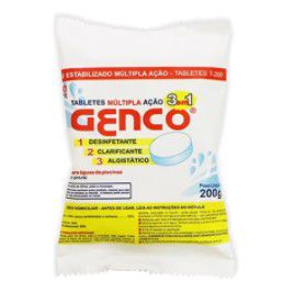 Tablete 3 em 1 Genclor Múltipla Genco 200g