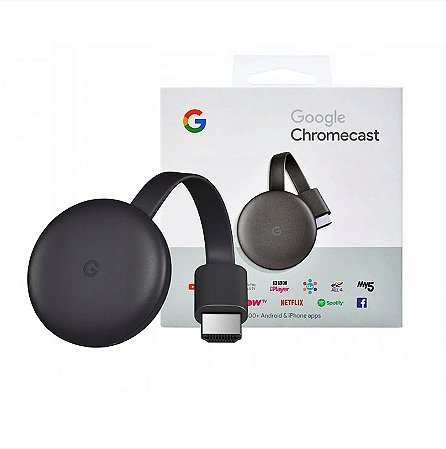 Chromecast 3 Streaming Device Google - Full HD Conexão HDMI