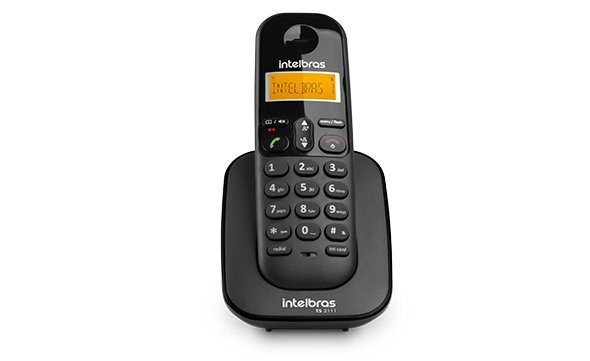 TELEFONE SEM FIO TS3111 RAMAL PRETO INTELBRAS