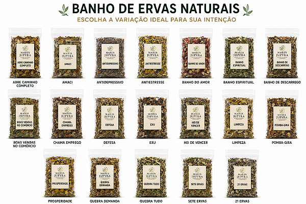 Ervas para Banho Naturais | Escolha a Variação | Umbanda e Candomblé
