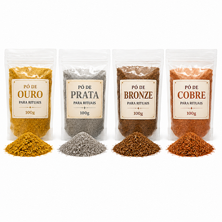 Pó para Rituais Ouro, Prata, Bronze e Cobre 100g | Maria Jupyra