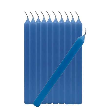 Vela Palito Hora Azul Claro - Kilo - 32 Unidades