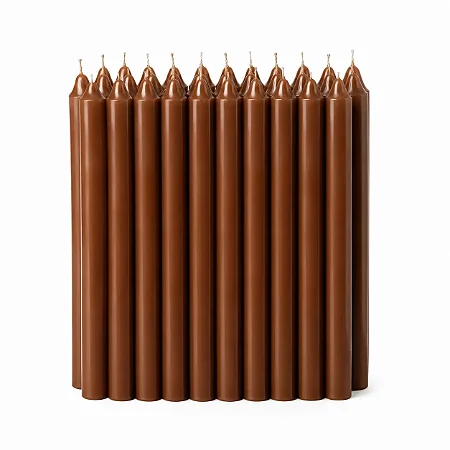 Vela Palito Nº 9 Marrom 18 cm em Parafina | 1 Kg – 30 a 33 Unidades