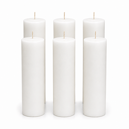 Kit com 6 Velas Votivas 7 Dias 195g Diversas Cores e Bicolores