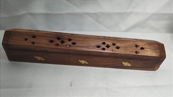 Incensário Box Madeira 26Cm - Bau